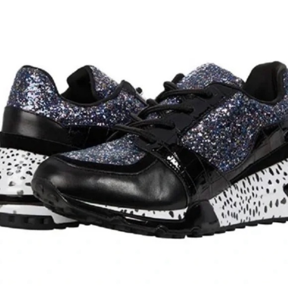 Steve Madden Black Sparkle Sneakers - Picture 2 of 12